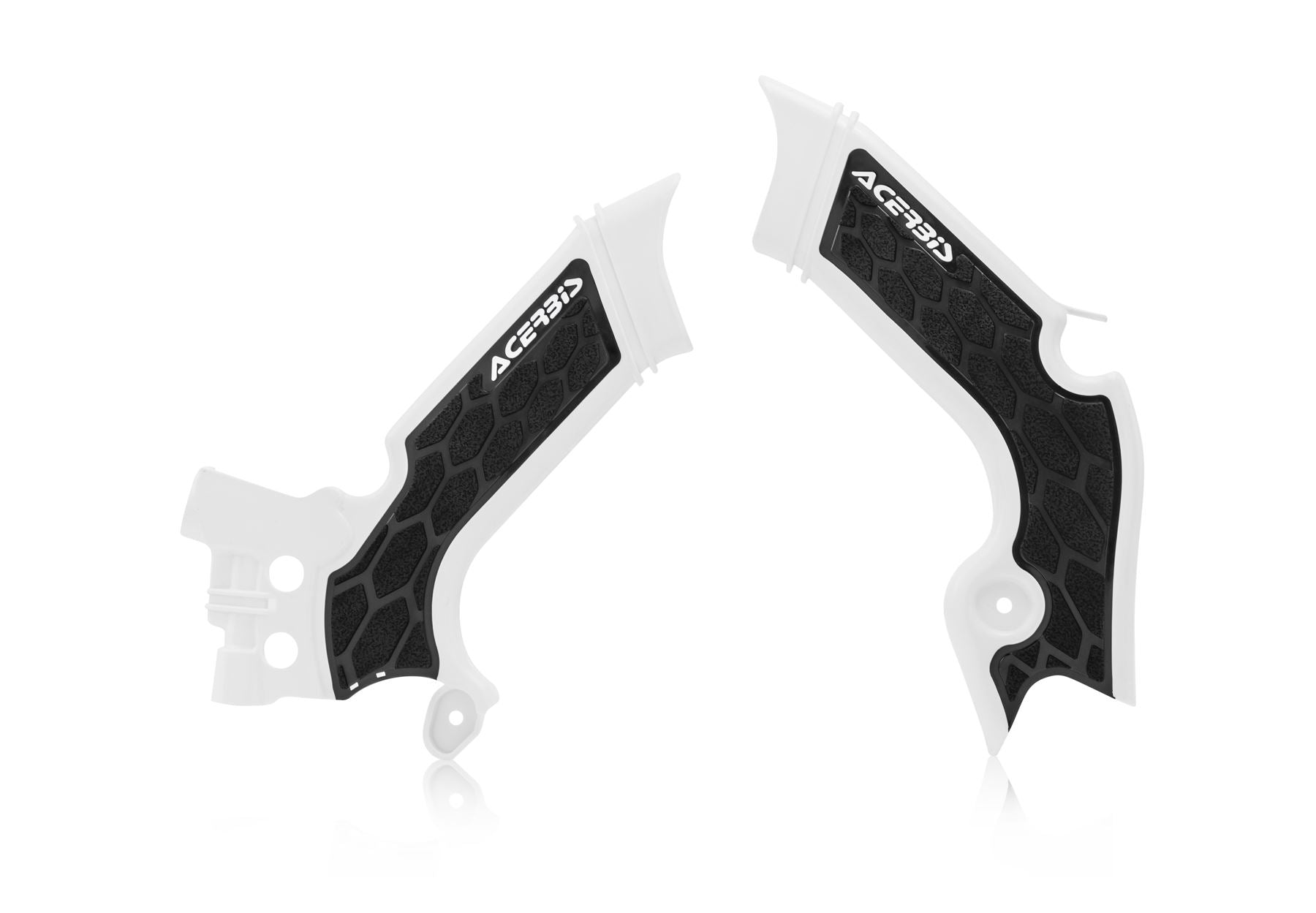 Acerbis X-Grip Frame Protector Guards White Black For Kawasaki KX 250 2021-2024